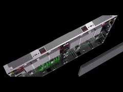 Gabinete de alumínio para interior 640*360*48mm adequado para módulos de tela LED de 320*180mm