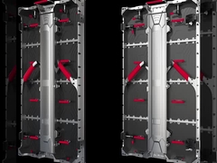 gabinete de alumínio prateado 500*1000*74mm, tanto para interior como para exterior