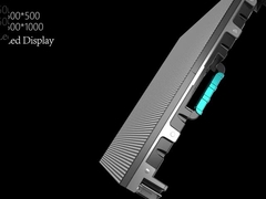 500 mm*1000 mm*67 mm Armário de alumínio para tela led modulada de 250 mm*250 mm