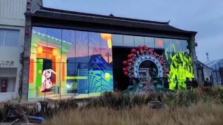 Capa de tela transparente LED