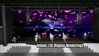 Renderizações de display LED interno
