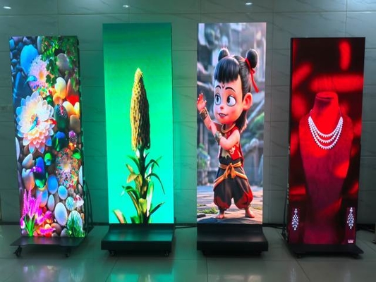 Tela LED de pôster dobrável P2.5 interna HD para parede de vídeo de shopping