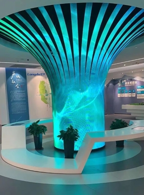 P1.86 Display Cabinet de LED suave 2800 ~ 3840 HZ Módulo flexível