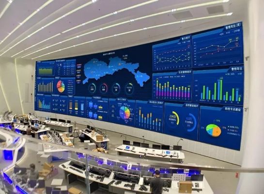 Alugado interno de SMD1010 P1.25mm curvado conduziu a exposição RGB para Control Center