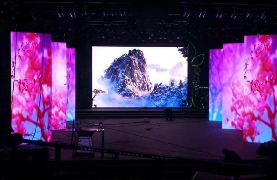 Tela de LED para palco suspensa de 65536 pontos/m², display SMD RGB 3 em 1