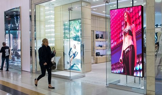 IP43 IC 2038 Led Screen Transparente Led Wall W24*H120 Pontos CE ROHS