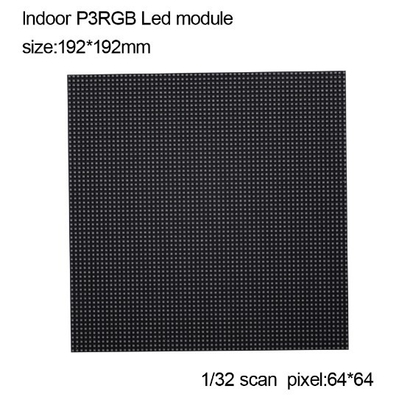 Tela de exposição interna completa do diodo emissor de luz SMD2121 do módulo de matriz 192x192mm do diodo emissor de luz da cor 64x64pixel P3