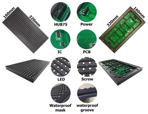 P4 P5 P6.67 Telas de LED para Exterior Color Completo Tela de LED à Prova d'Água Pixel Pequeno