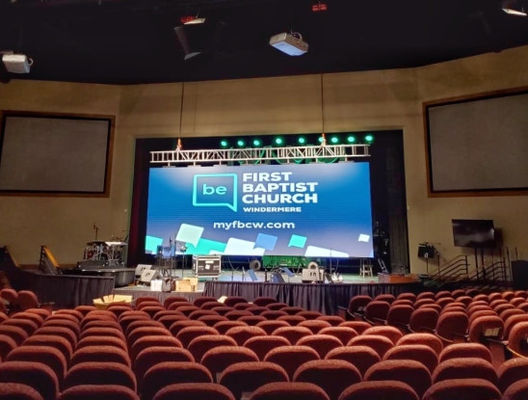 Indoor Full Color P3.91 Led Stage Backdrop Screen 64x64 Pixels Parede de vídeo