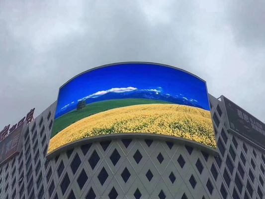 Peso leve e fácil de instalar P3.91mm Display LED curvo IP65 resistente à água Alto brilho