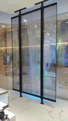 Tela LED de vidro transparente de alta transparência com amplo ângulo de visão e baixo consumo de energia para uso interno e externo