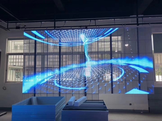 Tela de LED transparente de alta resolução com ampla gama de cores