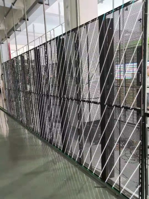 Tela LED de vidro transparente de alta resolução e leve com amplo ângulo de visão