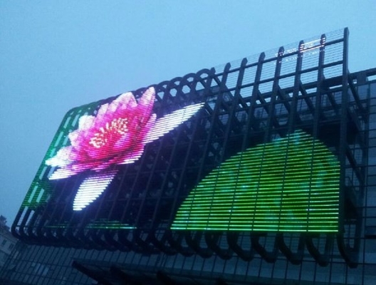 Visor LED de vidro transparente de ampla gama de cores leve