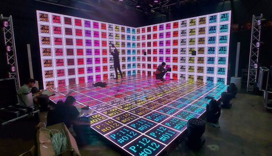 Piso de Dança LED com Tamanhos Personalizados IP65 Leve Para Eventos Comerciais