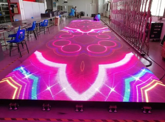 Iluminação RGB de mudança de cor de tela de azulejos de piso LED de interior/exterior leve