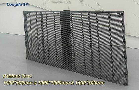 Tela LED de grade transparente de 3m*2,5m para vitrine de loja de varejo