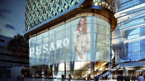 Tela LED de grade transparente de 3m*2,5m para vitrine de loja de varejo