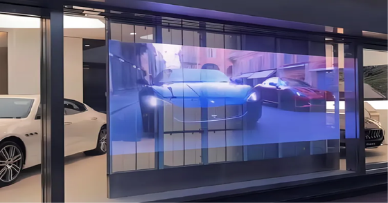 Ecrã LED de vidro transparente P3.91mm Série holográfica Refresh 3840Hz