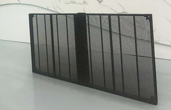 Ecrã LED de vidro transparente incorporado 3,91 mm-7,82 mm Publicidade de edifícios