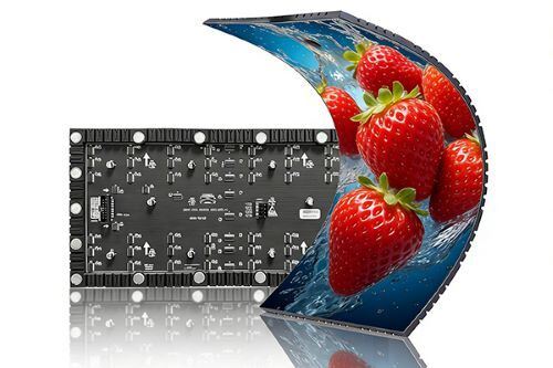 Painel de Exibição de Matriz de Módulo Flexível LED 3840Hz ISO14001 Instalação de Sucção Magnética