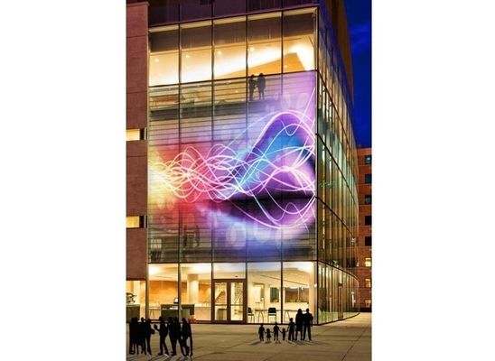 IP43 IC 2038 Led Screen Transparente Led Wall W24*H120 Pontos CE ROHS