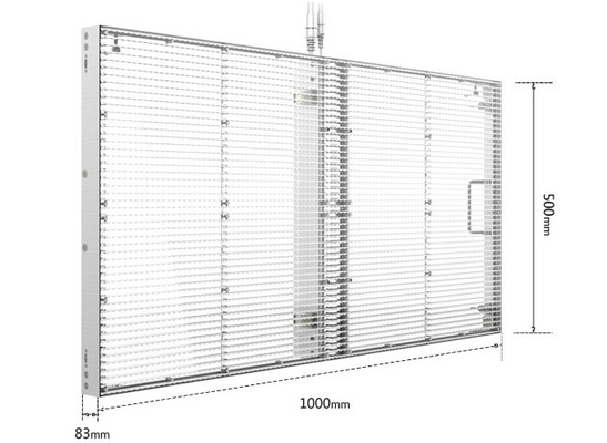 Tela de vidro transparente SMD1921 exterior 1 do diodo emissor de luz da propaganda comercial ODM de 2 varreduras