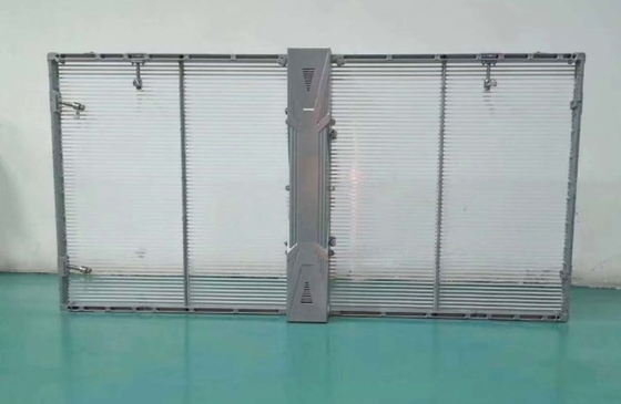A tela conduzida de vidro transparente HD de P3.91mm 1R1G1B conduziu Mesh Video Wall ISO9001