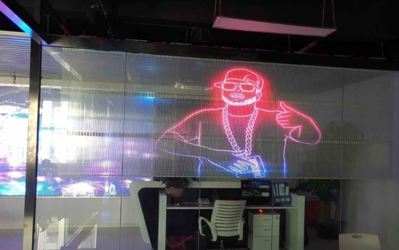 A tela transparente do diodo emissor de luz do vidro P2.8 personalizou exterior interno para o shopping