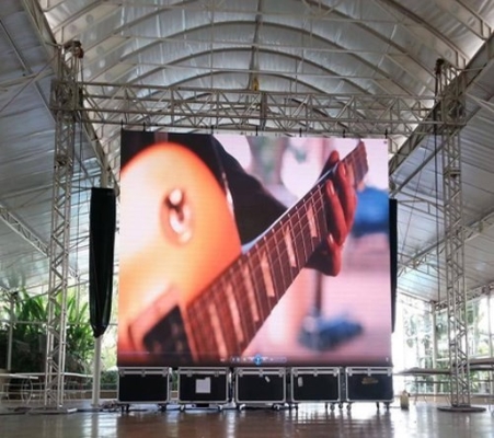 O arrendamento conduzido do fundo de fase da tela P3.91 do contexto da fase conduziu telas para concertos