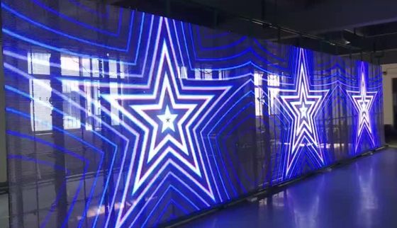 Taxa de Atualização Longda 3840Hz Brilho 5000cd/m2 Composição LED 1R1G1B Tela LED de Vidro Transparente para Aluguel ou Instalação Fixa